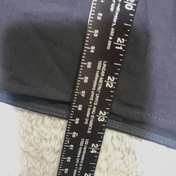 DKNY Womens Ponte Knit Mini Skirt Pencil Navy Blue Faux Wrap Stretch SZ 12 1524 - Picture 13 of 14